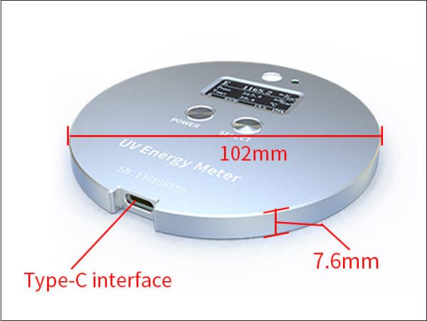 UV LED Energy Meter UVEM36  high pressure mercury lamp, halogen lamp - Image 3